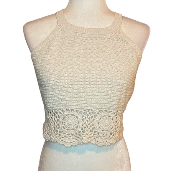 Sincerly Jules Tops - Sincerely Jules Cream Crochet Tank Top